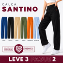 [Leve 3 Pague 2] Calça Feminina Santino em Algodão e Seda Gelo (Elegante e Sofisticada!)