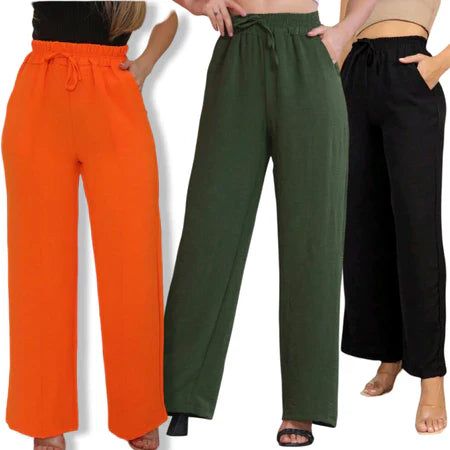 [Leve 3 Pague 2] Calça Feminina Santino em Algodão e Seda Gelo (Elegante e Sofisticada!)