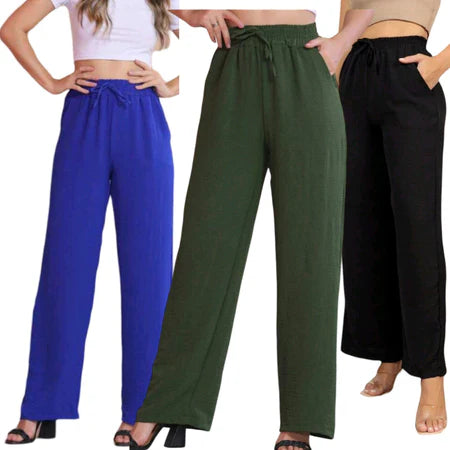[Leve 3 Pague 2] Calça Feminina Santino em Algodão e Seda Gelo (Elegante e Sofisticada!)