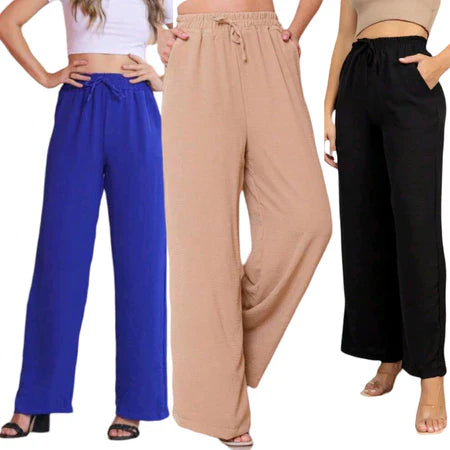 [Leve 3 Pague 2] Calça Feminina Santino em Algodão e Seda Gelo (Elegante e Sofisticada!)