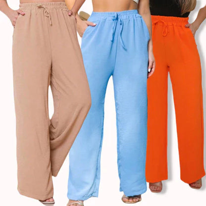 [Leve 3 Pague 2] Calça Feminina Santino em Algodão e Seda Gelo (Elegante e Sofisticada!)