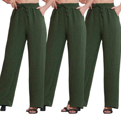 [Leve 3 Pague 2] Calça Feminina Santino em Algodão e Seda Gelo (Elegante e Sofisticada!)