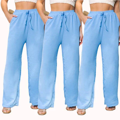[Leve 3 Pague 2] Calça Feminina Santino em Algodão e Seda Gelo (Elegante e Sofisticada!)